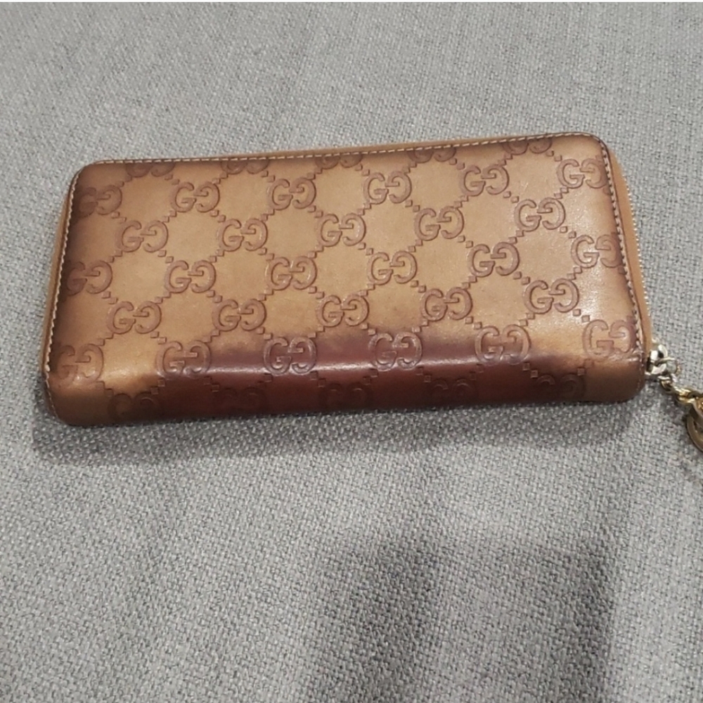 GUCCI GG Guccissima Leather Zip Around Bifold Long Wallet - Picture 2 of 11